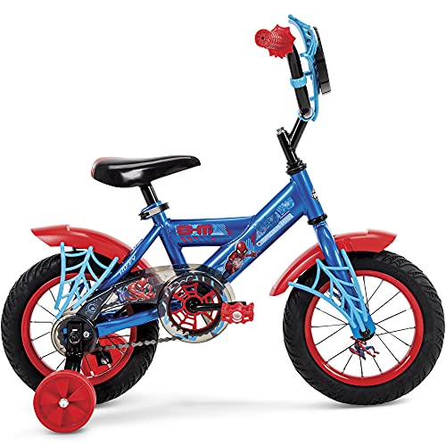 Huffy Marvel Spider-Man 12” Kid’s Bike For Toddlers – With Removable Training Wheels & Quick Adjust Seat Height #TOP1