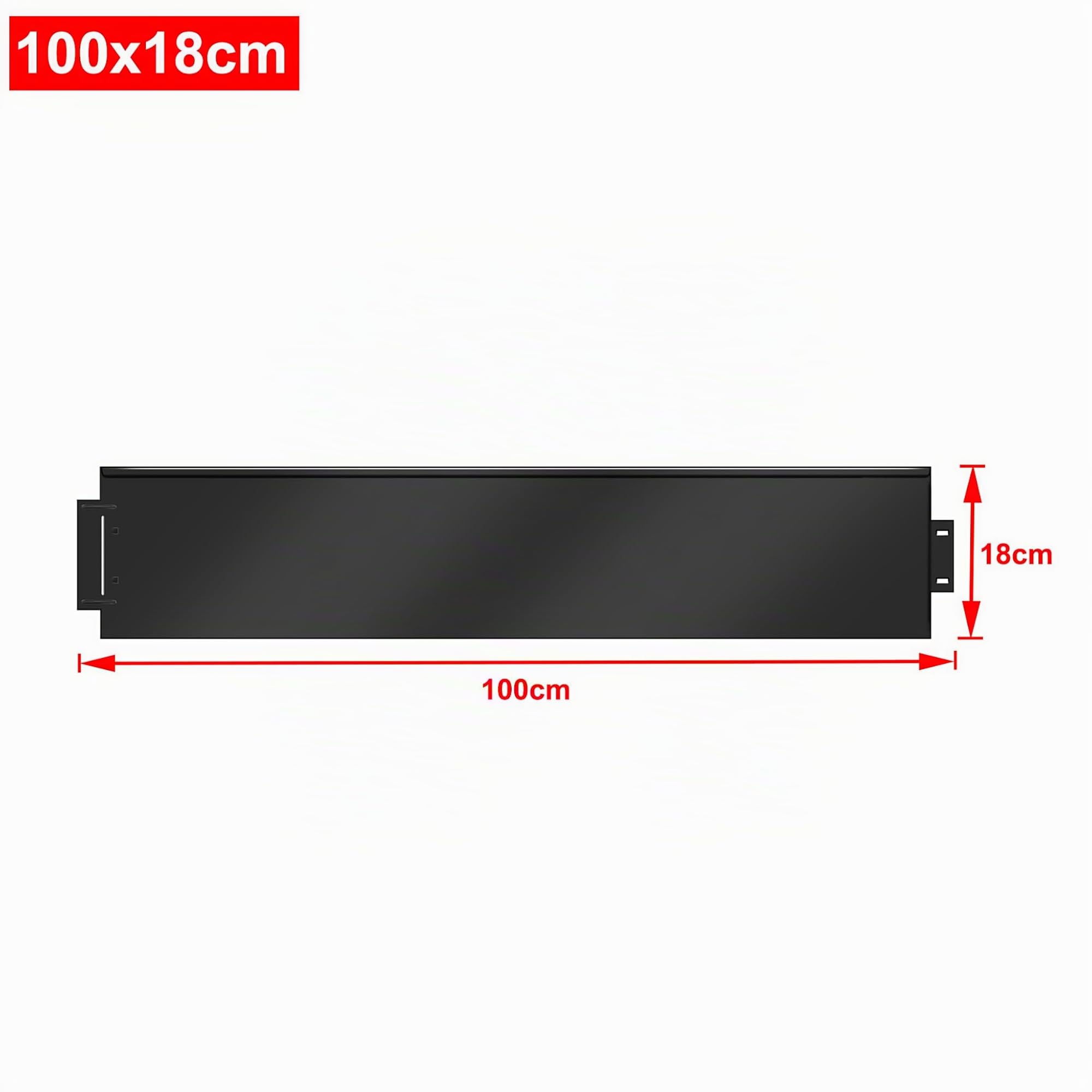 Aufun Bordo per prato in metallo, 10 m x 18 cm, zincato, per aiuole, 10 pezzi, 100 cm x 18 cm (lunghezza x altezza), (HAG8502B)