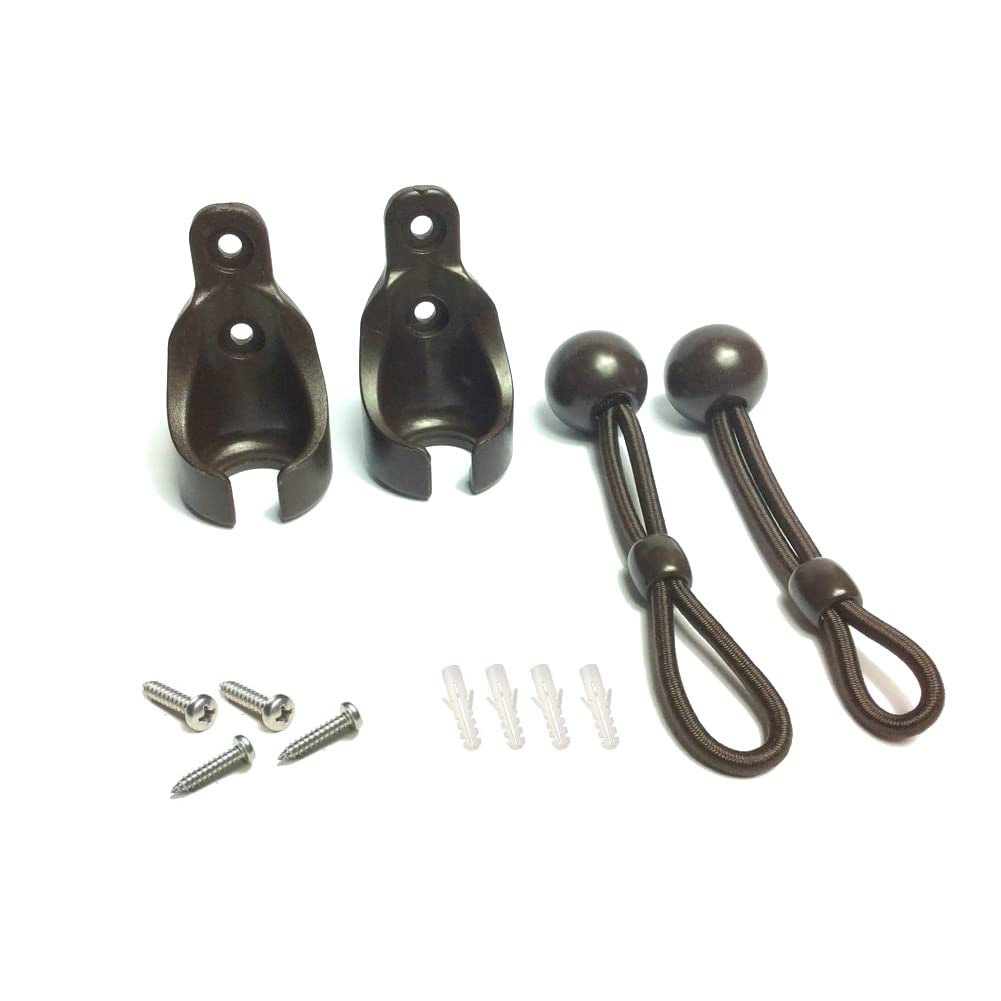 CACELYReplacement Parts Bungee Kit Brown for Coolaroo Exterior Roller Shades,Sun Shades,Outdoor Blinds