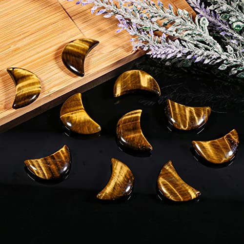 KYEYGWO 5pcs Hand Carved Half-Moon Palm Pocket Stones - Image 3