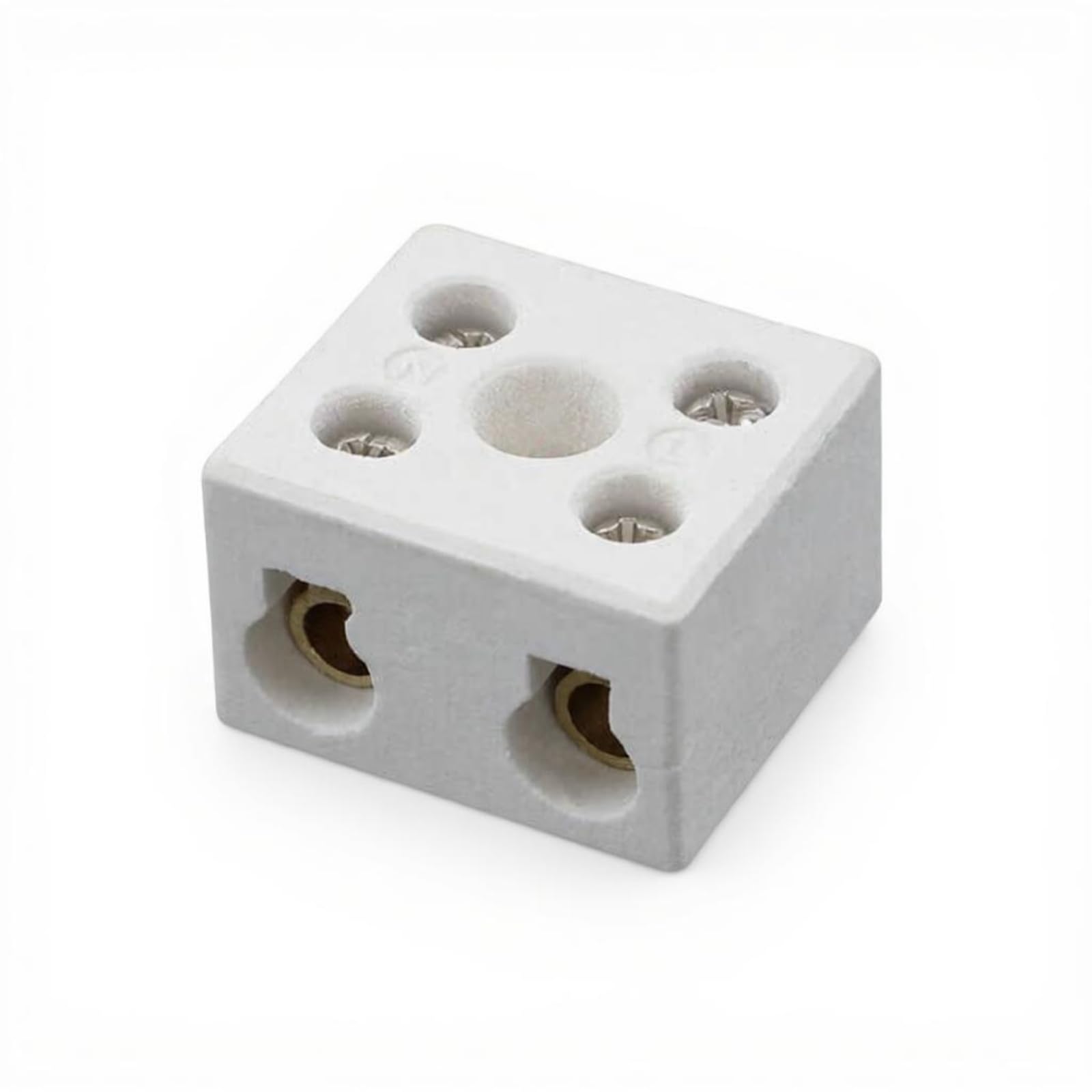 Ceramic Wire Connector, High Temperature Terminal Block, 2 In 2 exit, Power Repairs 2 in 2 out 30A 3.15x2.7x1.92cm-image-48