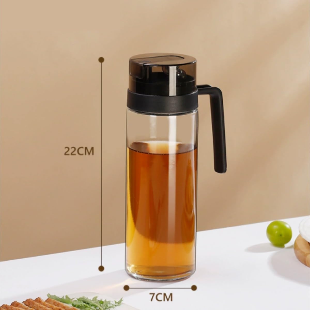 Dispenser per Salsa di Soia 2 Pezzi Bottiglia Di Olio Di Vetro Serbatoio Di Olio Da Cucina A Prova Di Perdite Non Appendere Bottiglia Di Olio Salsa Di Soia Aceto Contenitore Dell'olio