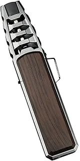 Turbine Torcher Lighter Jet Flame Refillable Butane Lighter Windproof Lighter, Portable Refillable Lighter, Adjustable Torch Lighter for Candle Camping BBQ Kitchen (Black)