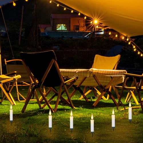 Image of GenSwin Christmas Tree Flameless Candles, 10 Pcs Clip on for Christmas Trees, LED Candles with Remote Timer Battery Operated