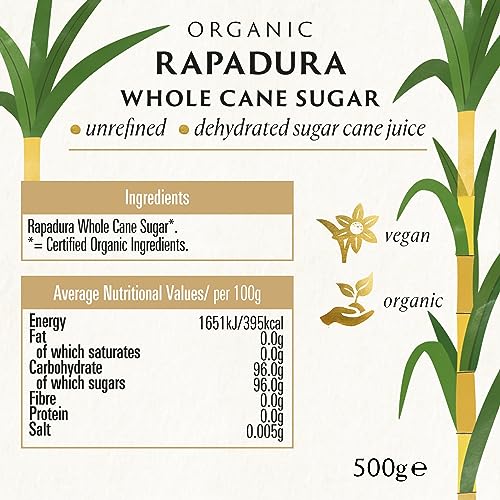 BIONA Organic Rapadura Cane Sugar, 500 GR image 5