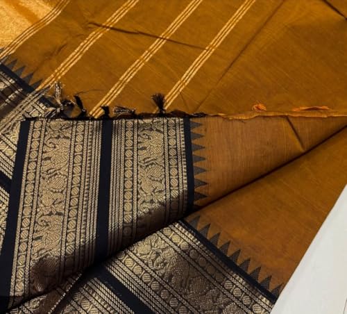 Image of South Cotton Gadwal Saree for Women | Celebrity Inspired Traditional Ethnic Wear | Chettinad & Kalyani Cotton Sarees | Soft Cotton Saree with Blouse Piece