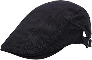 Mens Vintage Flat Cap Gatsby Ivy Irish Newsboy Hat Hunting Cabbie Hat Adjustable Cotton Breathable Peaky Cap Beret Summer Hats