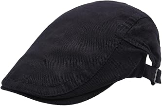 Cotton Adjustable Vintage Newsboy Cap Gatsby Hat | Adjustable Plate Baker Boy Hat Gatsby Ivy for Men Suitable for Daily Driving and Golf, Camping, Climbing