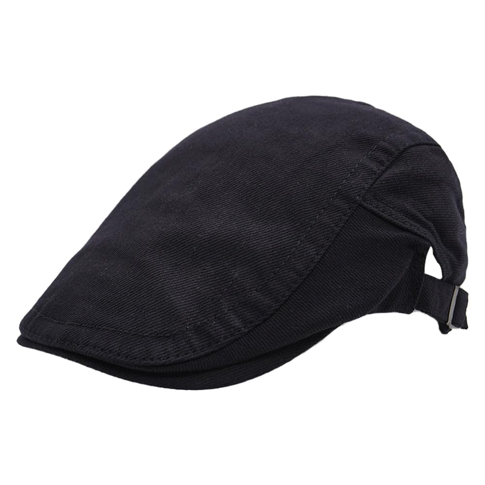KeepSa Baumwolle Herren Newsboy Schiebermütze Flatcap Tellermütze Schlägermütze Gatsby Ivy Barett Cap Sommer Atmungsaktiv Verstellbare Vintage Cabbie Cap 57-61CM