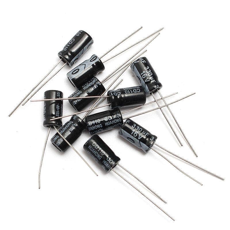 Kit surtido de condensadores electrolíticos, 130 Uds., 0,1uf-470uf, 13 valores cada 10 Industrial Electrical capacitors