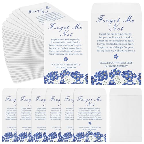 100 Pcs Forget Me Not Seeds Packets Not Include Seeds Funeral Favour