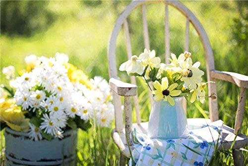 ouxikeji Rompecabezas Adultos 1000 Piezas Silla margarita blanca Wooden Jigsaw Puzzles Classic Rompecabezas de Juguete Decoración del hogar Regalos de arte 75×50cm