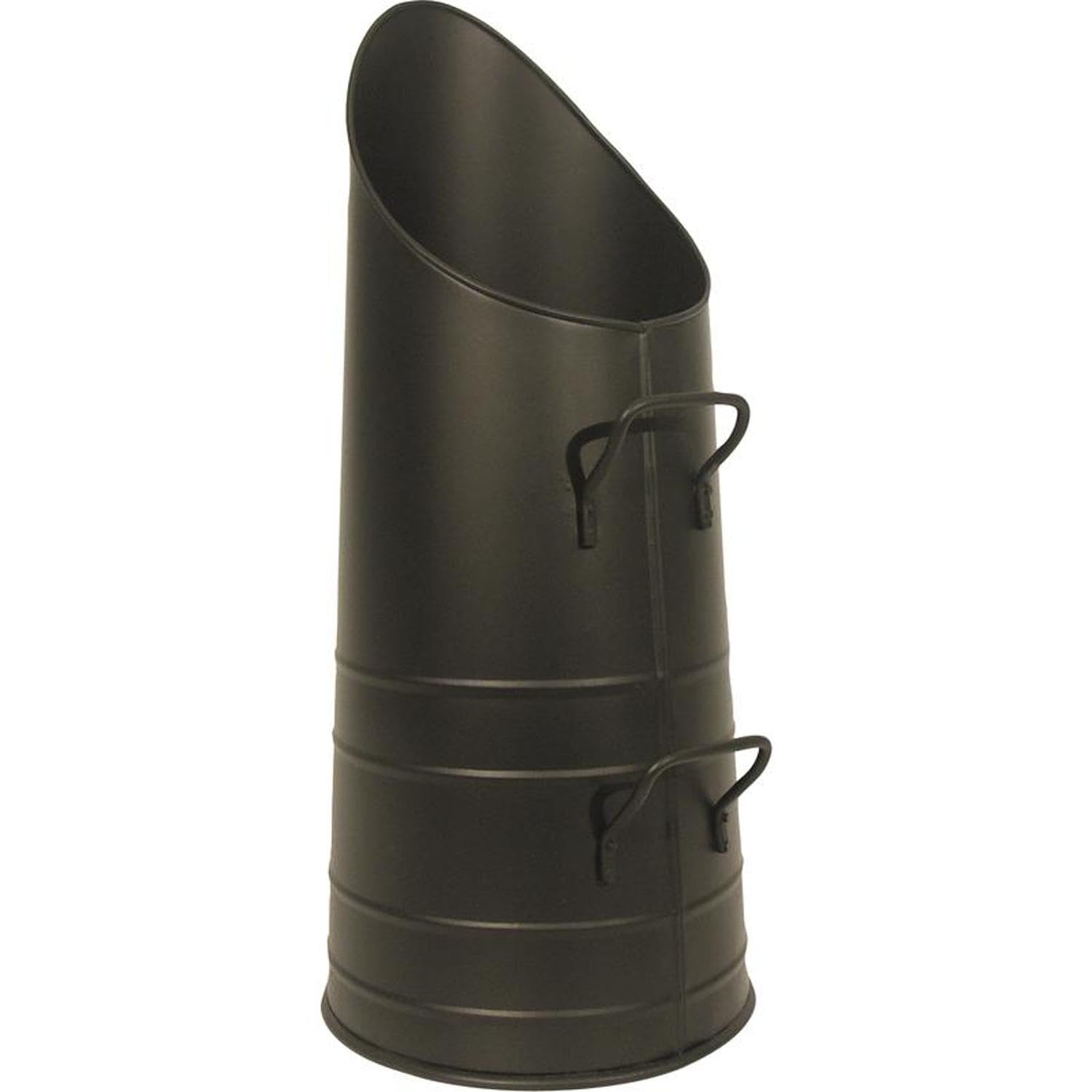 AUBRY GASPARD - Seau à Cendre Métal Noir - Ø19 cm x H37 cm - Poignée Ergonomique - Idéal Cheminée, Poêle à Bois - Élément Décoratif et Fonctionnel Intérieur
