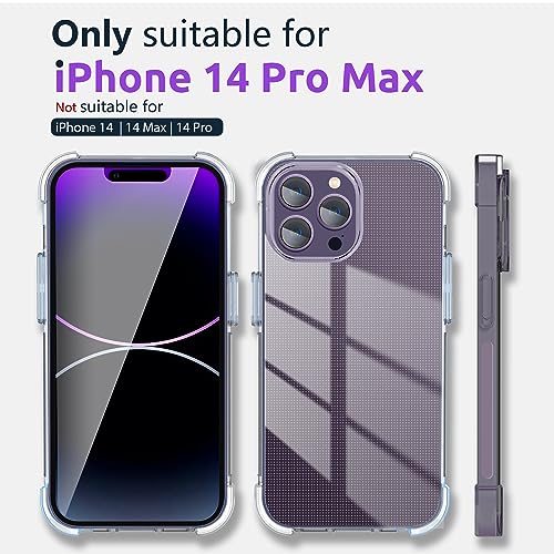 ( 6.7 inch ) Designed for iPhone 14 Pro Max Crystal Clear Slim Protective Shock Absorption Technology Bumper Soft Thermoplastic Polyurethanes Cover Case for iPhone 14 Pro Max