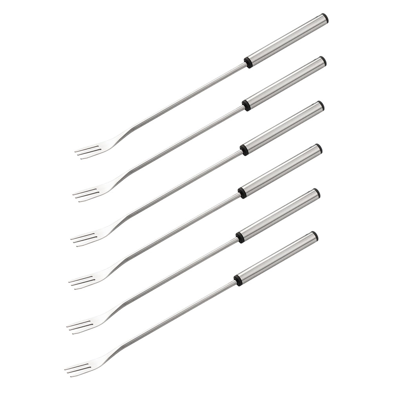 Ejoyous Set Forchette Per Fonduta, Bastoncini Per Fonduta In Acciaio Inossidabile Da 9,37 Pollici In Un Pezzo Lucido Con Manico Antiscivolo Esteso Resistente Al Calore, Confezione Da 6 Per Formaggio