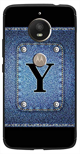 Image of Amazon Brand - Solimo Designer Button Jeans Alphabet-Y Printed Soft & Flexible Hybrid Back Case Mobile Cover for Motorola Moto E4 Plus