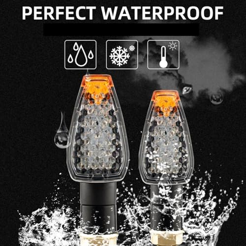 Trasero parada luz moto 12V intermitentes ámbar 14 luces señal giro piezas 5