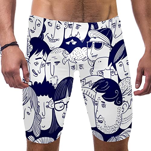 Bañador de natación para hombre con estampado de dibujos marinos en talla XXL
