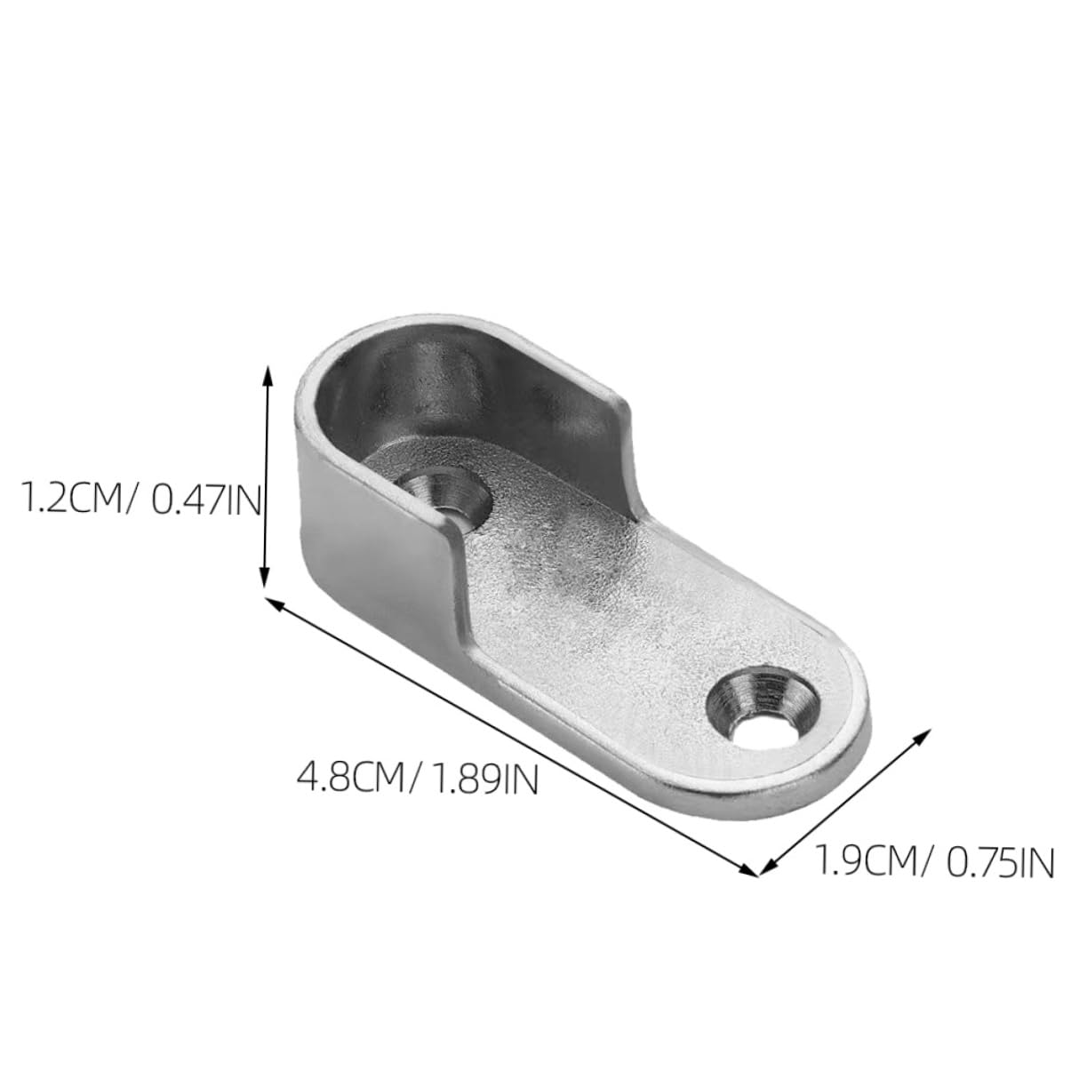 Cabilock Closet Rod Ends Support with Plated Finish Easy Installation for Clothing Rods for Home and Commercial Use Multipurpose Storage Flat Tube Design for Stability