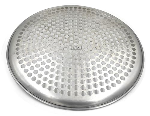 Image of Prime Bakers and Moulders Aluminium Perforated Pizza Tray for Oven, Round (Aluminum, 13 Inch)