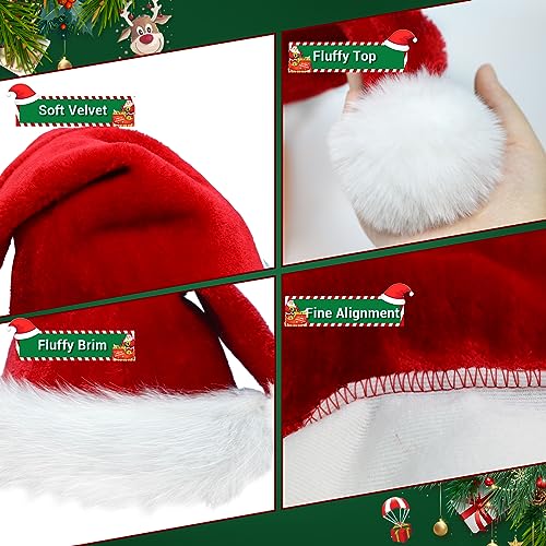 Rosaui SDJ-CRJF-1_CRMZ-1_CRHZ-1 Santa Hats Beard And Wig Christmas Decorations Premium Adult Santa Claus Costume Set thumb #2