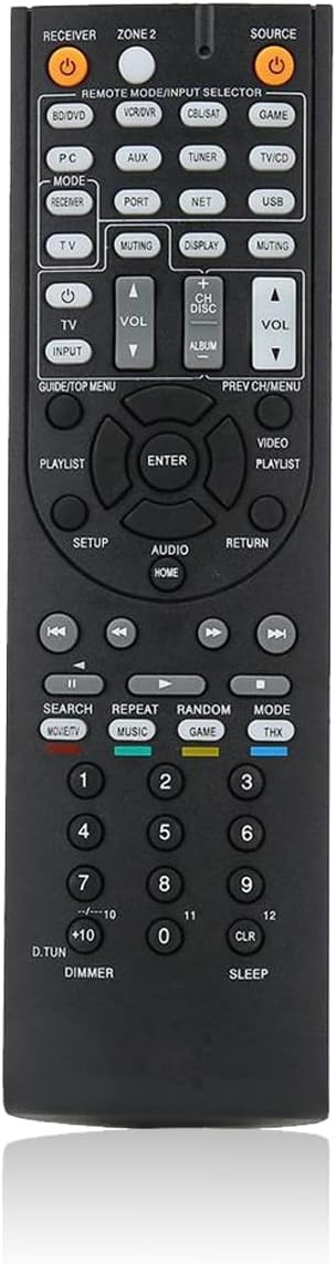 Replacement for Onkyo AV Receiver Remote Control TX-NR626 TX-NR636 RC-866M RC-764M TX-NR515 RC-879M RC-880M TX-SR506 RC-709M TX-SR606 RC-710M TX-SR607 RC-737M TX-NR525 TX-NR535 HT-R391