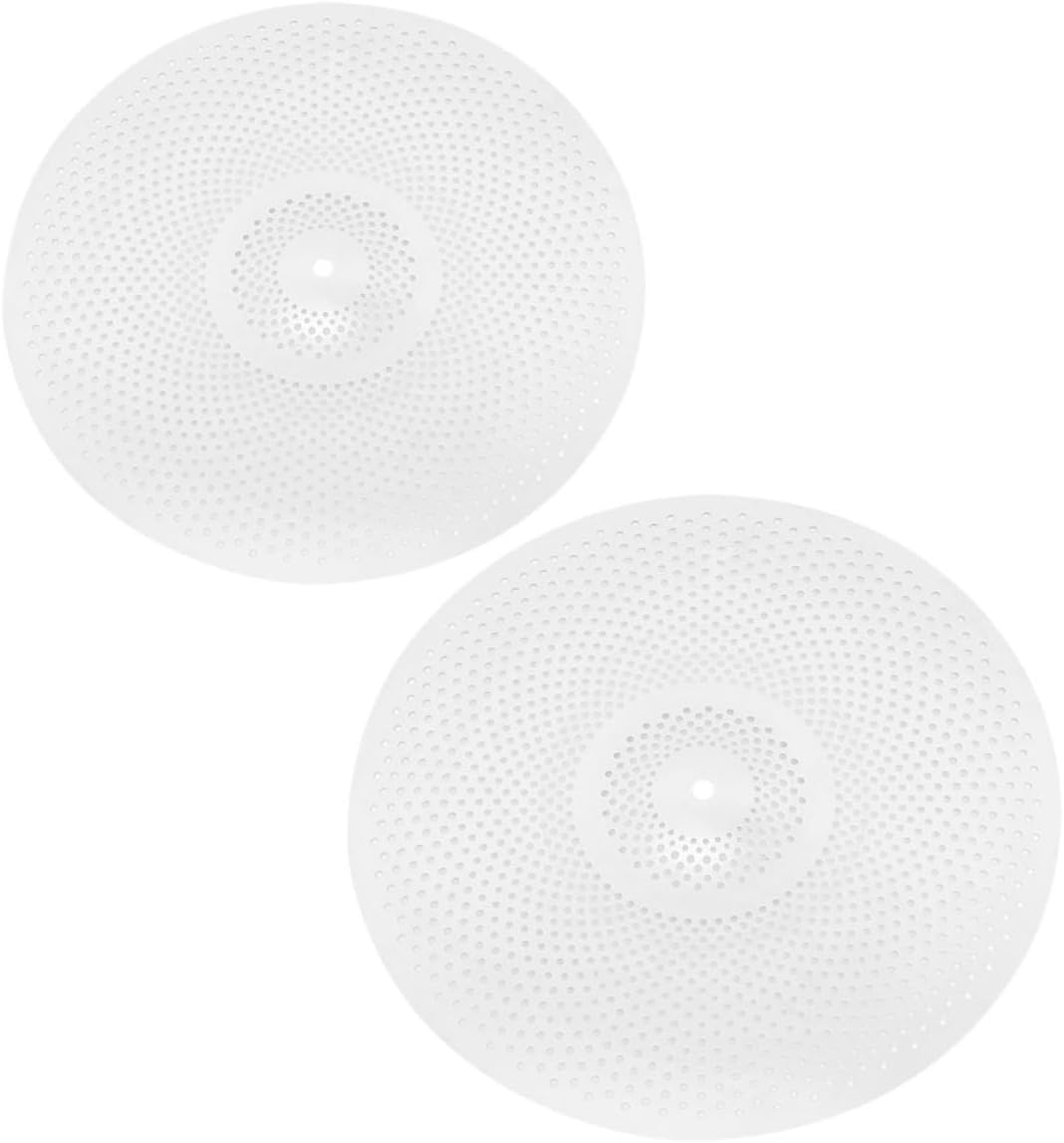 2pcs 14/16 Inch Silent Cymbal Set for Drum Kit, Noise Reduction Alloy Percussion Cymbals, Jazz Drum Mute Replacement Parts for Sound Dampening