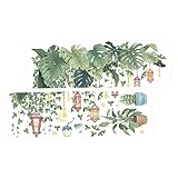 Autocollants muraux à feuilles : des autocollants muraux exquis peuvent être collés au mur, faciles à décoller et à coller, vous pouvez installer des autocollants muraux sans aucun outil, autocollant mural tropical