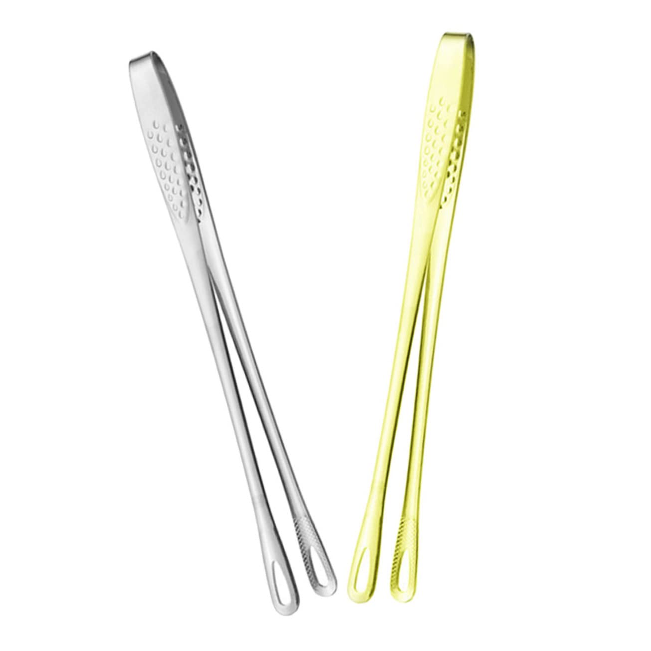 OFFSCH 2Pcs Stainless Steel Bbq Tongs Food Clamps for Grilling Kitchen Serving Tools for Parties Banquets and Everyday Use Lightweight and Easy to Operate