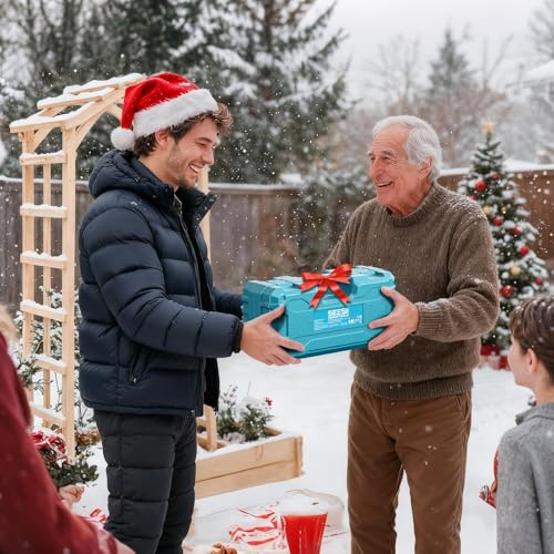 Seesii Mini Chainsaw, 6-inch Mini Chainsaw Cordless, Handheld Electric Power Chain Saw with 2 Batteries, for Tree Trimming Wood Cutting, Best Gifts for Father, Dad, Husband, Men