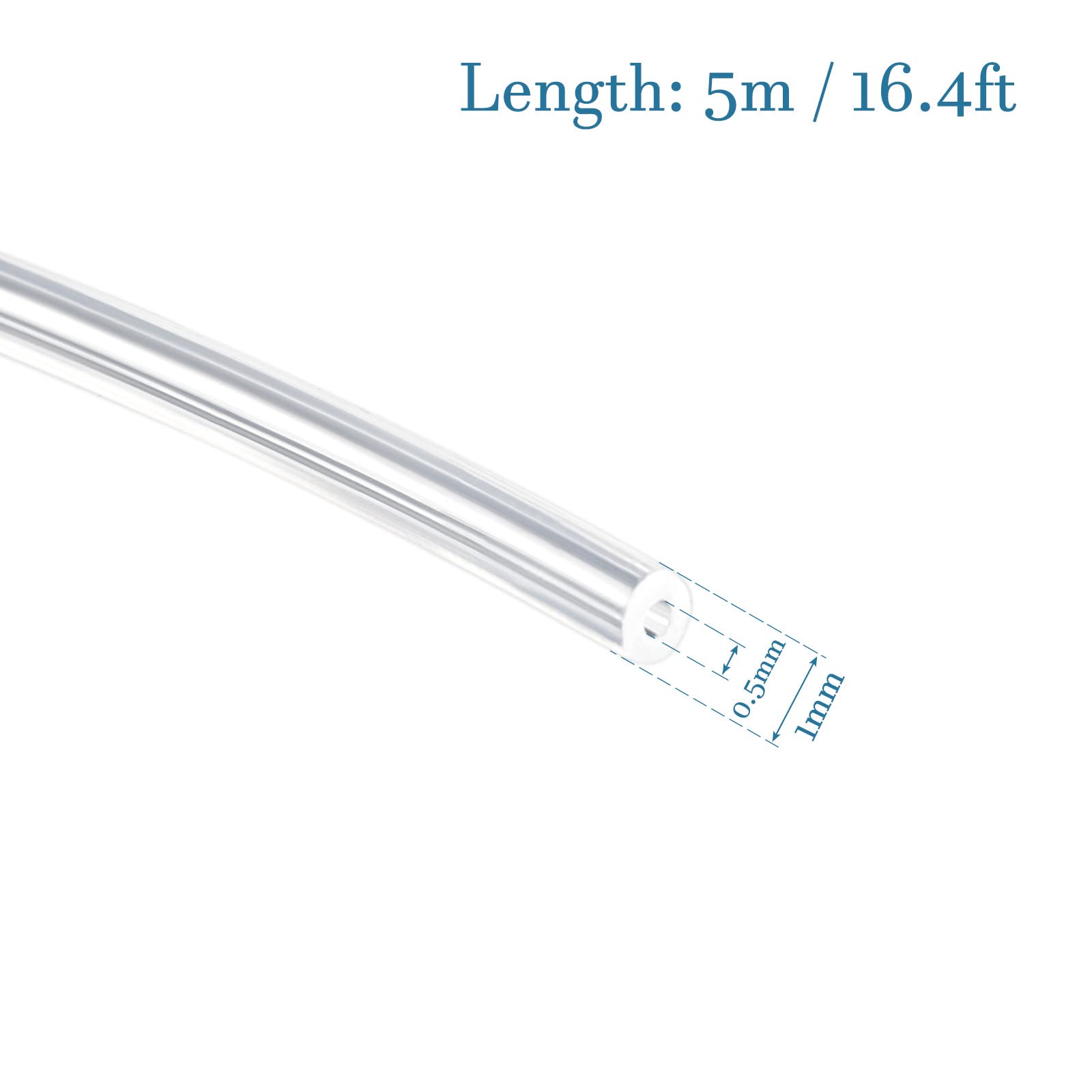 Tube Silicone QUARKZMAN 14x18mm - 1m - Transparent - Haute Température - Pour Eau/Électronique