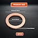 PACLVIO 15 PCS Oil Drain Plug Gasket, 14mm Cooper Crush Washer Oil Sealing Gaskets Compatible with OEM PN Part 007603-014106, Car Accessories for Oil Drain Plug Washer Gaskets Seals Replacement