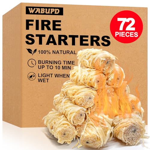 Image of 72 PCS Fire Starter, Fire Starter for Campfire, Light Compact Gear