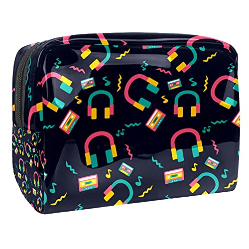 Trousse de maquillage pour femme motif flèches noire et blanche idée cadeau organiseur