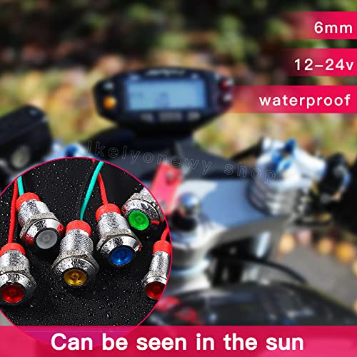 Lámpara Indicadora LED Metálica 6mm 12V Impermeable miniatura 3