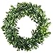 NAHUAA Artificial Boxwood Wreath, 16 inches Faux Greenery Wreath for Front Door Farmhouse Spring Home Office Housewarming Gift Easter Decorations