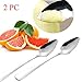 Produktbild Küche Löffel, Jaminy 2PC Thick Edelstahl Grapefruit Löffel Dessert Löffel gezackten Rand Obst und Gemüse Küche Gadgets Cooking Tools