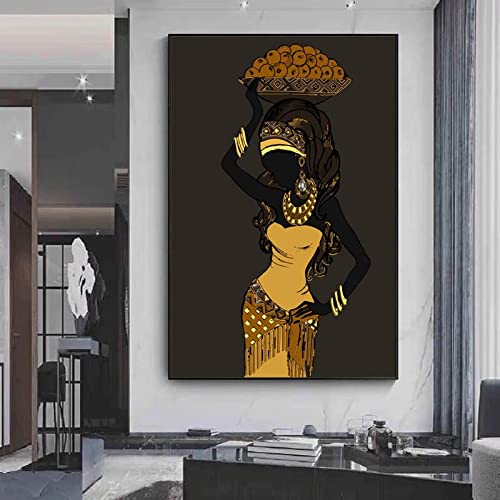 Tableau Femme Africaine d'Art Moderne pour Sublimer la Décoration de Votre Salon