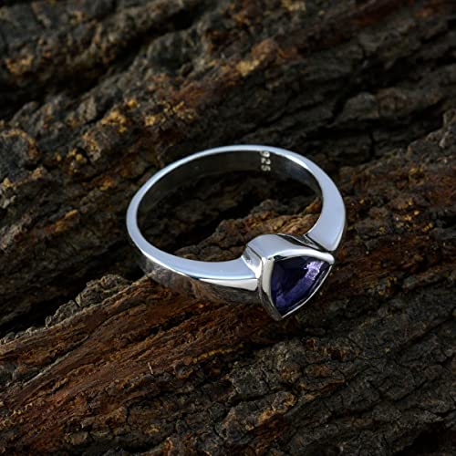Bague en argent sterling 925 ajustable triangle pour doigts sensibles