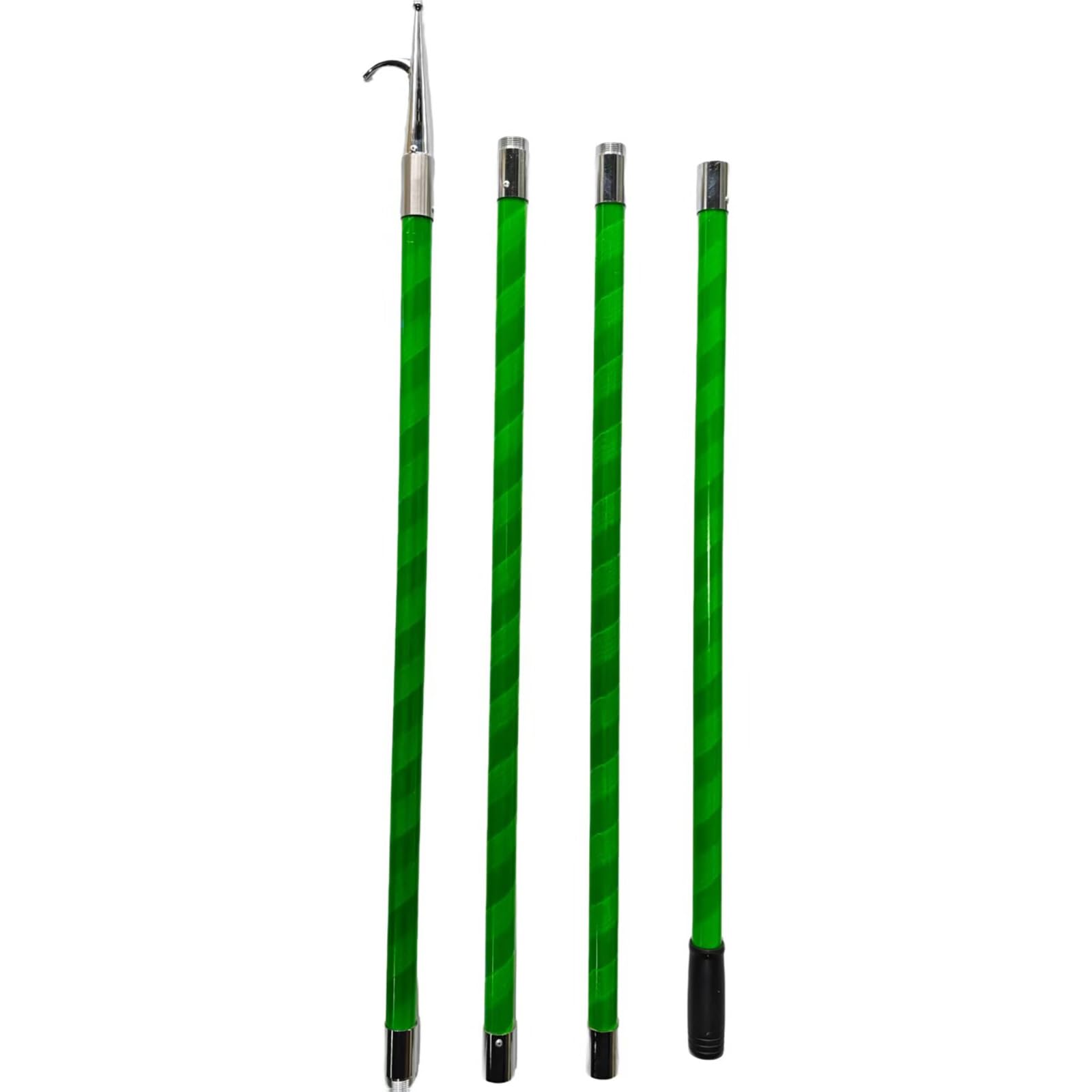 DJPHOFS Multi-section Detachable Docking Poles for Boats, Fiberglass Dock Rods for Boat Docking, Boat Hook Pole with Non-Slip Grip & Universal Thread(4m/13 ft 1 in)