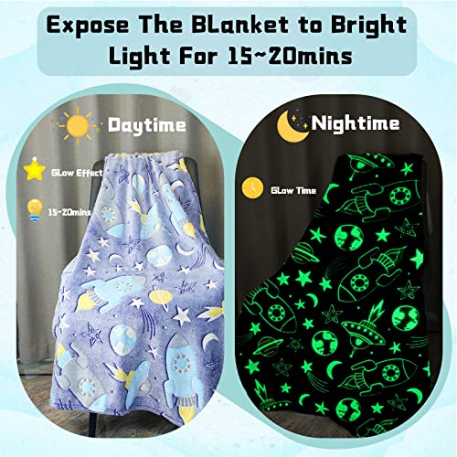 AVJWWD Glow in The Dark Throw Blanket - Image 2
