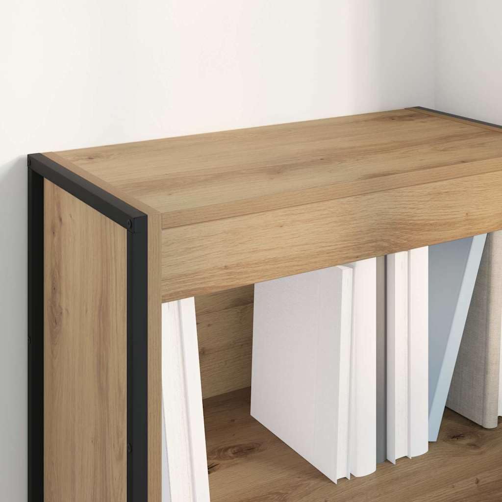 Estantería artesanal de roble 80 x 30 x 155 cm, estructura de madera maciza, 3 compartimentos, moderna estantería para sala de estar, dormitorio, hogar, oficina