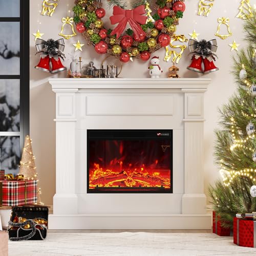 43 Electric Fireplace with Mantel and Remote