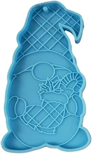Miniatura 3 de appuivbt Molde de resina de silicona de gnomo de dibujos animados con agujero molde de fundición de resina epoxi enana molde de arcilla polimérica
