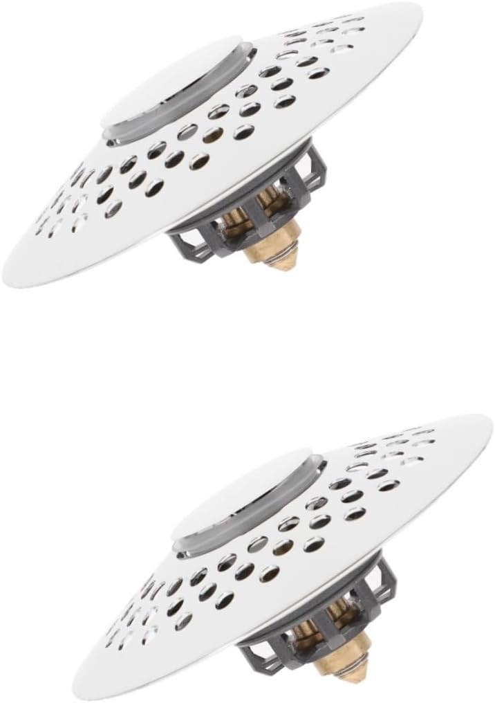 HOMSFOU 2pcs Bathtub Drain Sink Stopper for Basins -Clogging Strainer Fast Water Draining Easy to Install Bathroom Drain