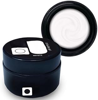 جل لفن الأظافر، جل تشكيل شبه صلب لفرك بودرة الأظافر الكروم ولصق أحجار الراين والرسم لا يحتاج إلى مسح، أبيض