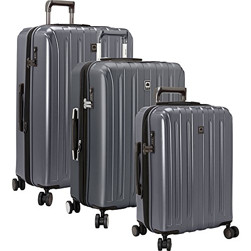 Image of Delsey Luggage Titanium 3 Piece Set (21 inch /25 inch /29 inch) Spinner Suitcase (Graphite)