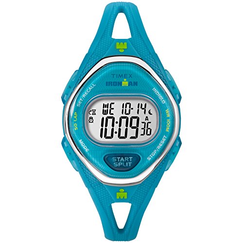 Timex Women's TW5M13500 Ironman Sleek 50 Teal Silicone Strap Watch