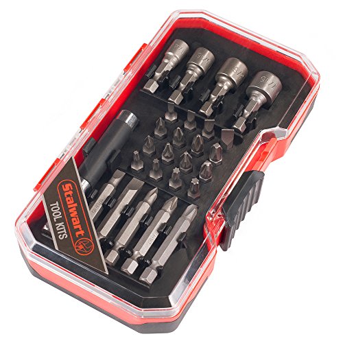 Stalwart Screwdriver Bit Set, 26 Pieces  Compact Durable Metric and SAE Multipurpose Specialty Bit Set With Storage Case for Power and Hand Tools, 26 pc