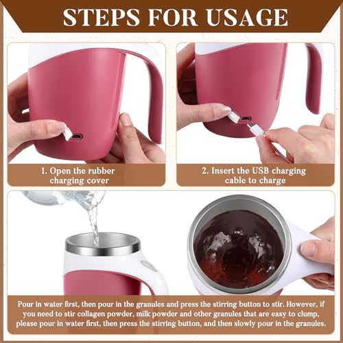 Pack 5 Tazas Automáticas Mezcladoras Acero Inoxidable 13.5 oz miniatura 4